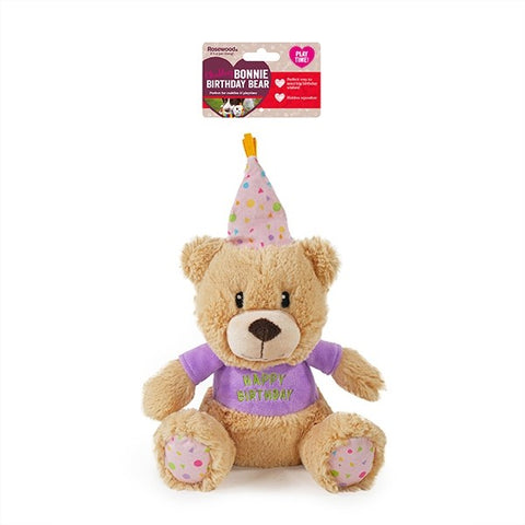 Rosewood- Bonnie Birthday Bear Plush Dog Toy