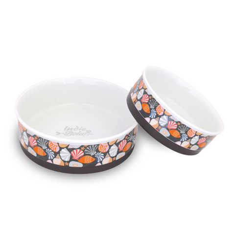 Indie Boho-Daydream Shells - Designer Dog Bowls