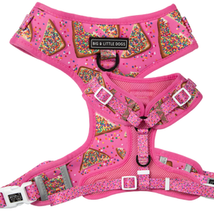 ADJUSTABLE DOG HARNESS: Pink Fairy Bread