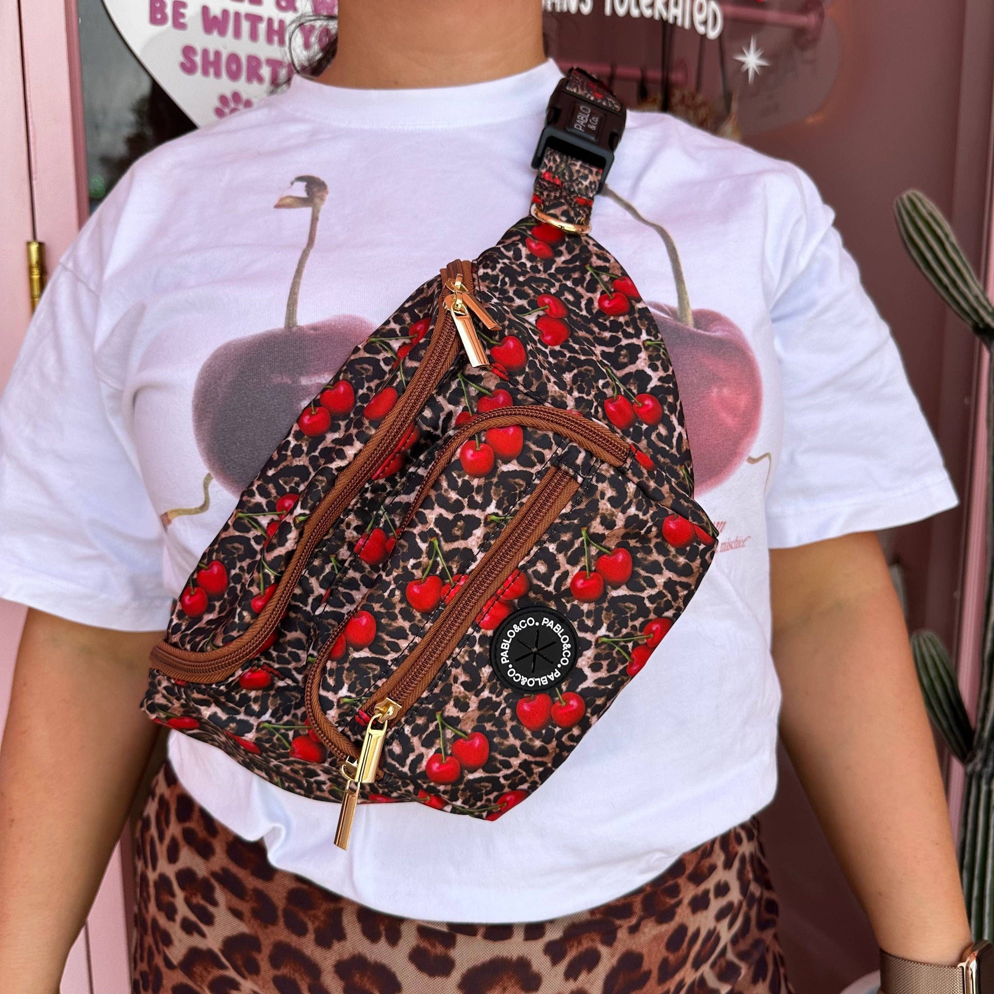 Pablo & Co- Leopard Cherries: The Ultimate Bumbag