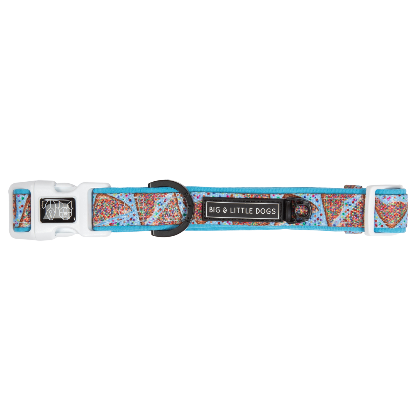 Big And Little Dogs-DOG COLLAR & BOW TIE: Blue Fairy Bread