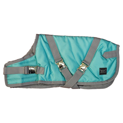 Zeez Supreme Dog Coat- Mint Green/ Grey