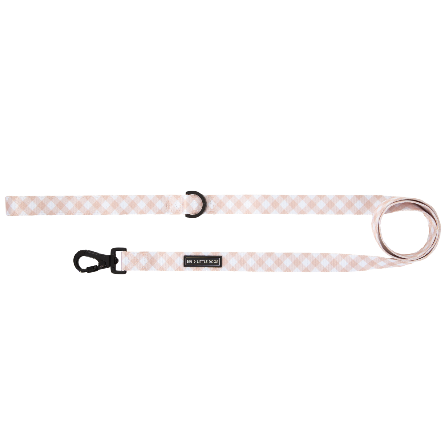 Big And Little Dogs-DOG LEASH: Latte Gingham