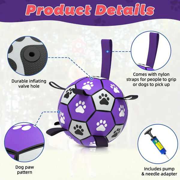 Soccer Ball With Tabs-Purple