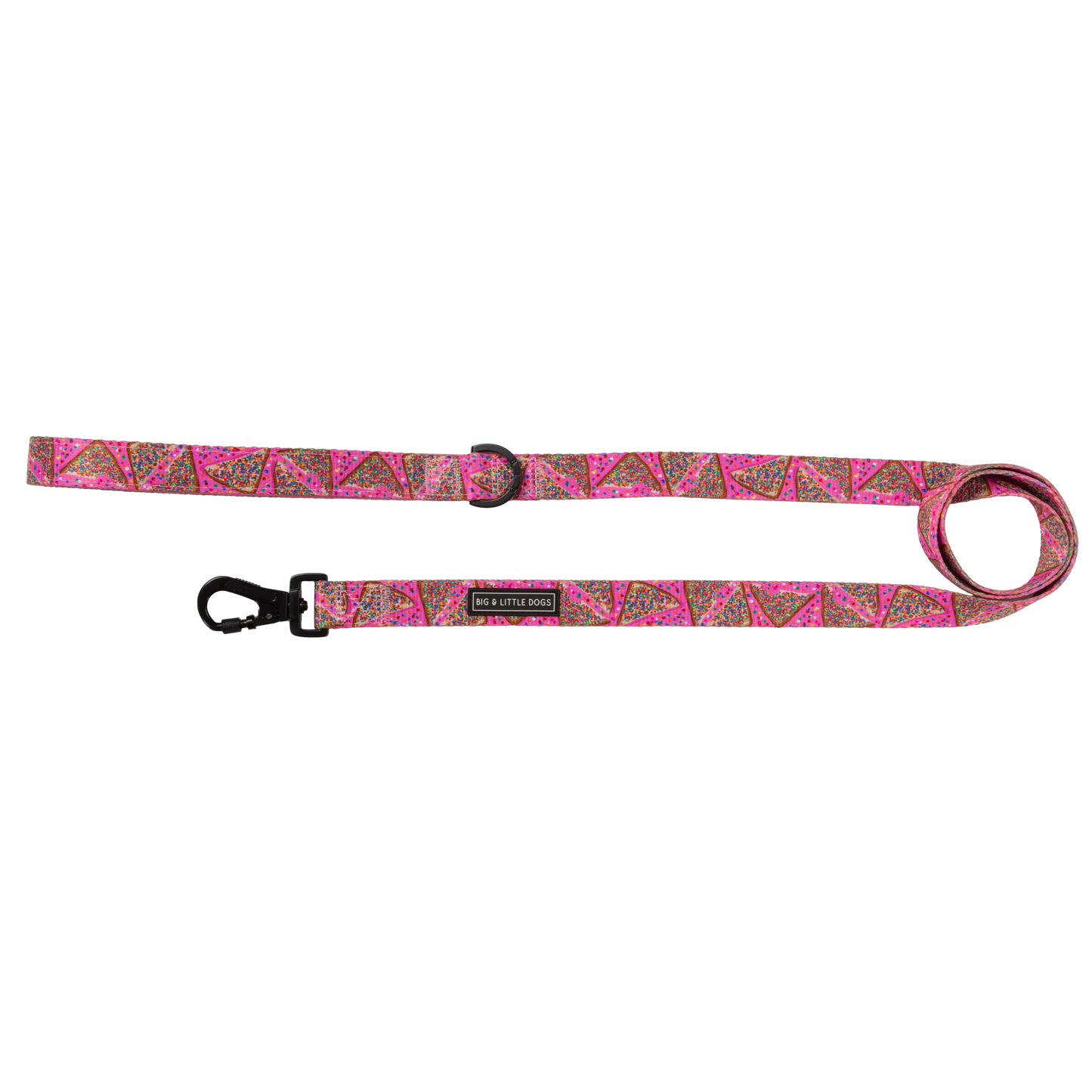 Big And Little Dogs- DOG LEASH: Pink Fairy Bread