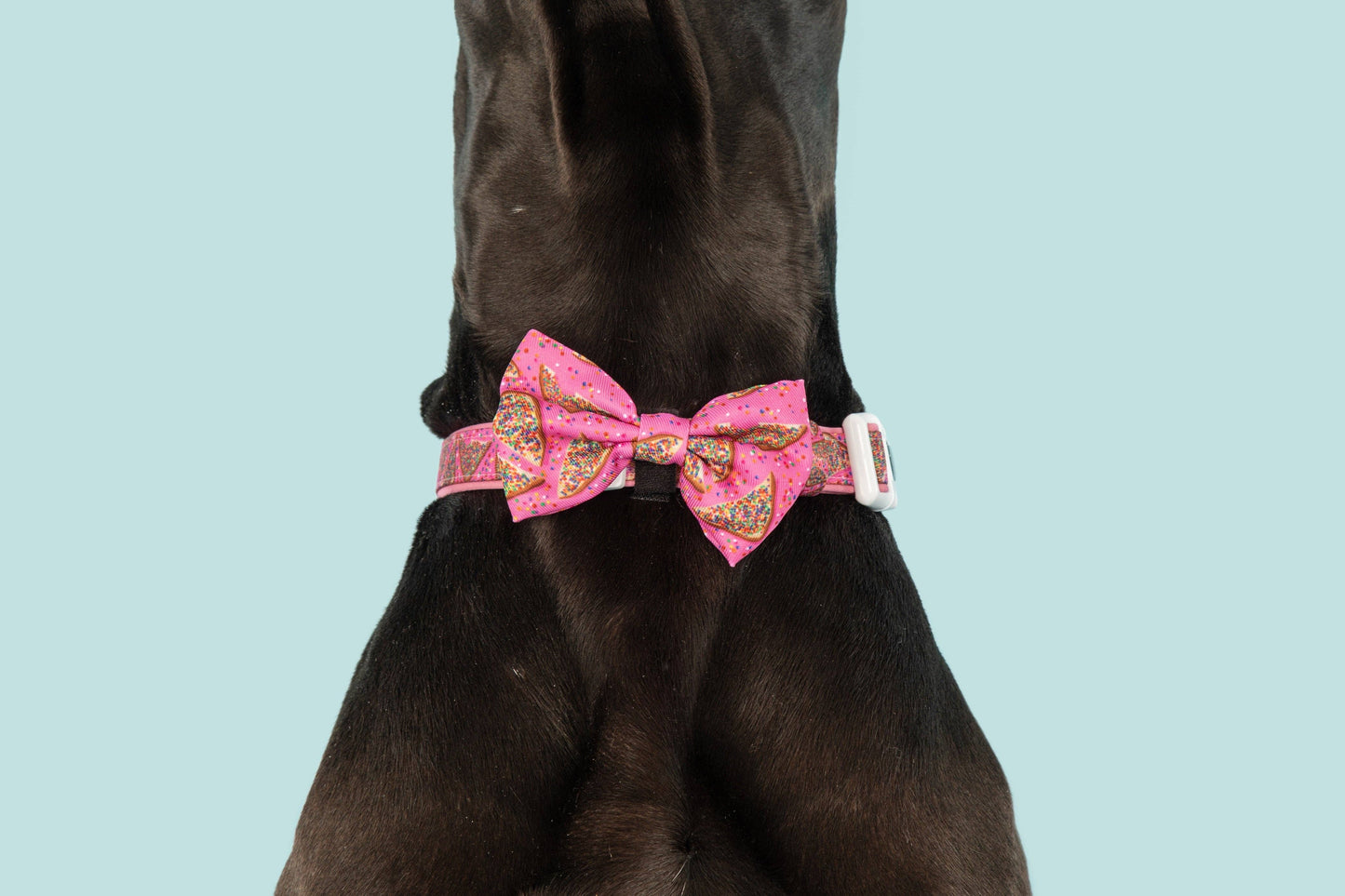 Big And Little Dogs-DOG COLLAR & BOW TIE: Pink Fairy Bread