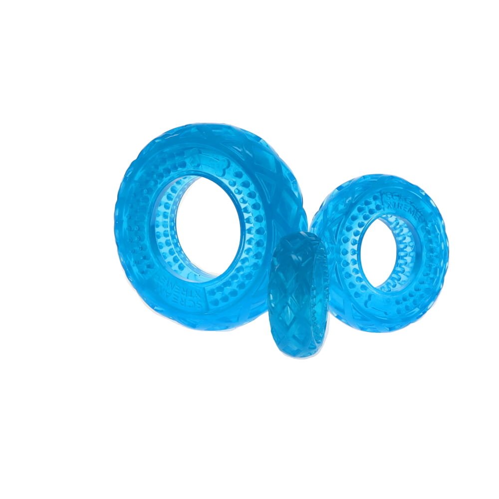 Scream Xtreme Treat/Chew Tyre Dog Toy Loud Blue