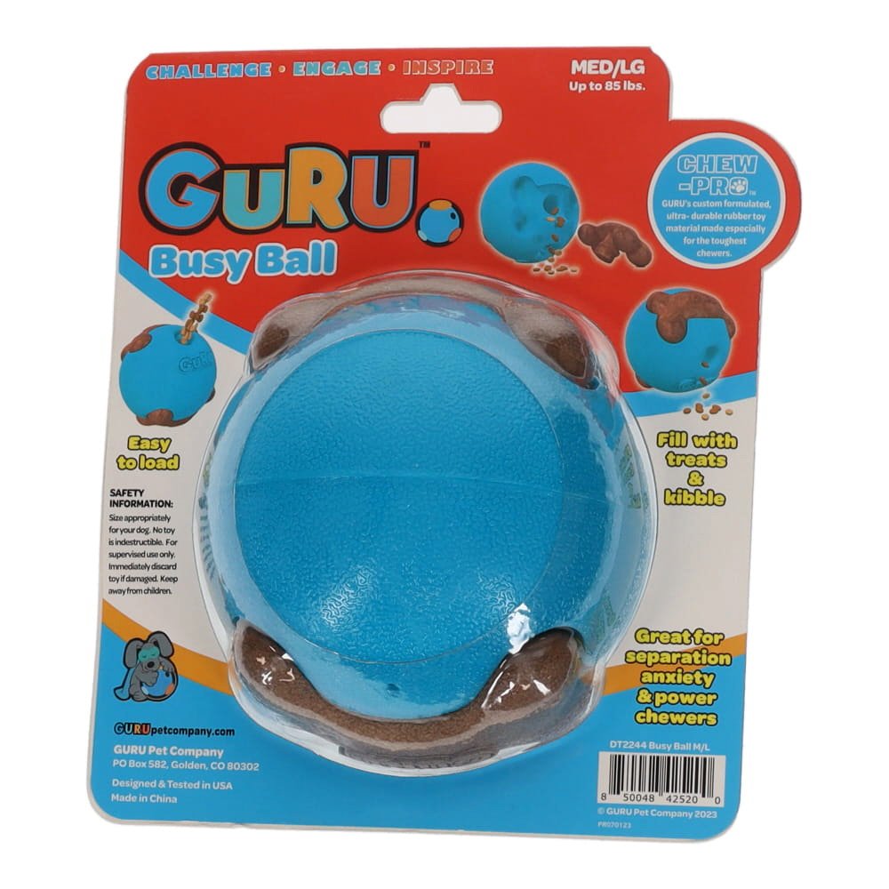 Guru Busy Ball Dog Treat Toy-Medium