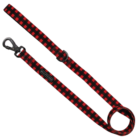 Big and Little Dogs-DOG LEASH: Plaid to the Bone