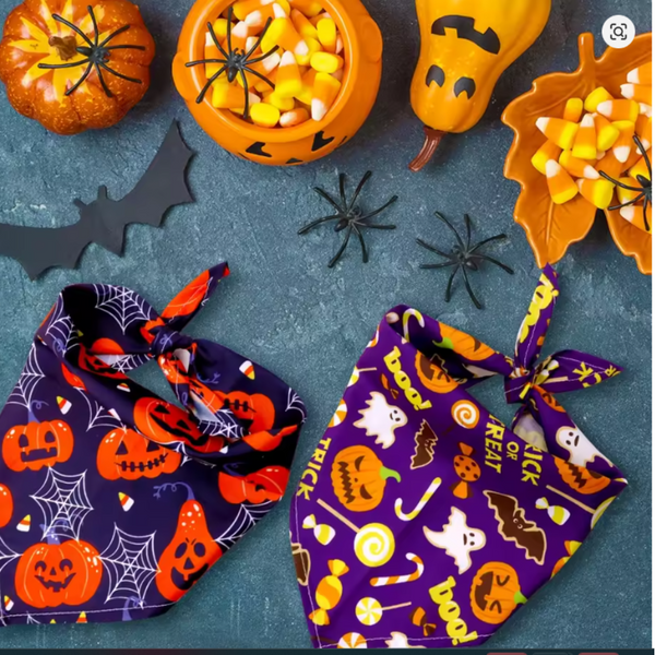Halloween Bandana- Assorted Designs- 2 x sizes