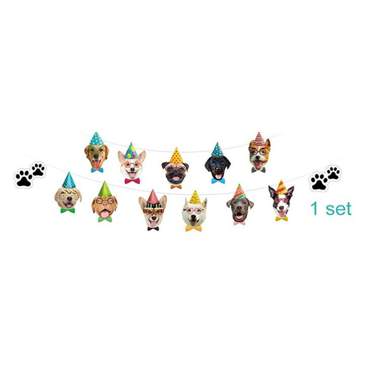 Happy Birthday- Dog Party Banner