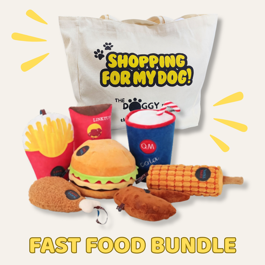 Fast Food Plush Dog Toy Bundle