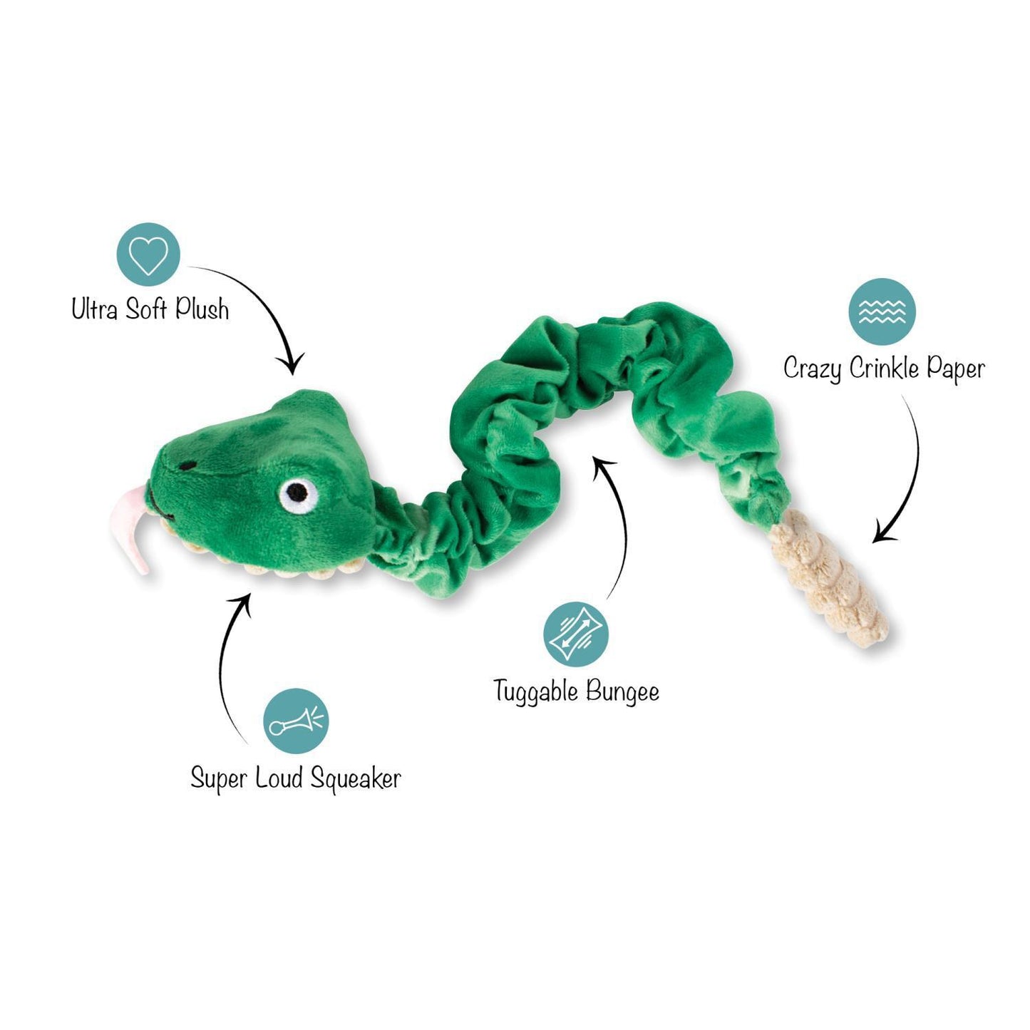 Fringe Studio- Hisses And Kisses Tuggable Plush Dog Toy