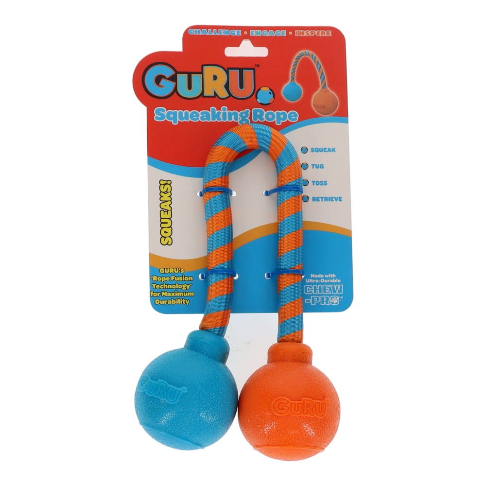 GURU Squeaking Rope Dog Toy