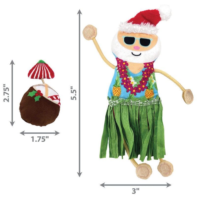 KONG Holiday Tropics Santa Cat Toy- 2 Pack