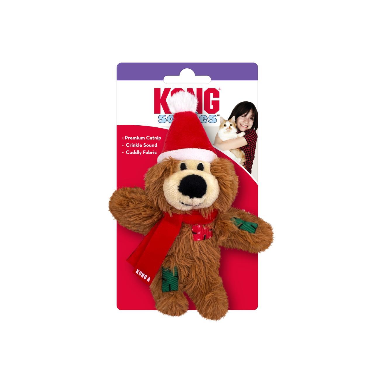 KONG Holiday Softies Bear Cat Toy Assorted