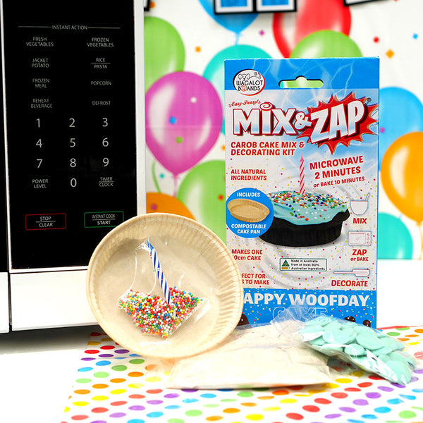 Wagalot Mix & Zap Dog Birthday Cake Blue