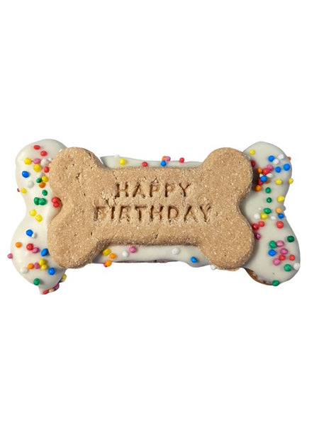 Huds and Toke Happy Birthday Bone Cookie Dog Treat Small Multicolour