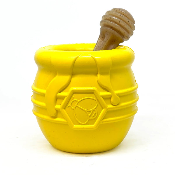 SodaPup Honey Pot Durable Treat Dispenser and Enrichment Toy.