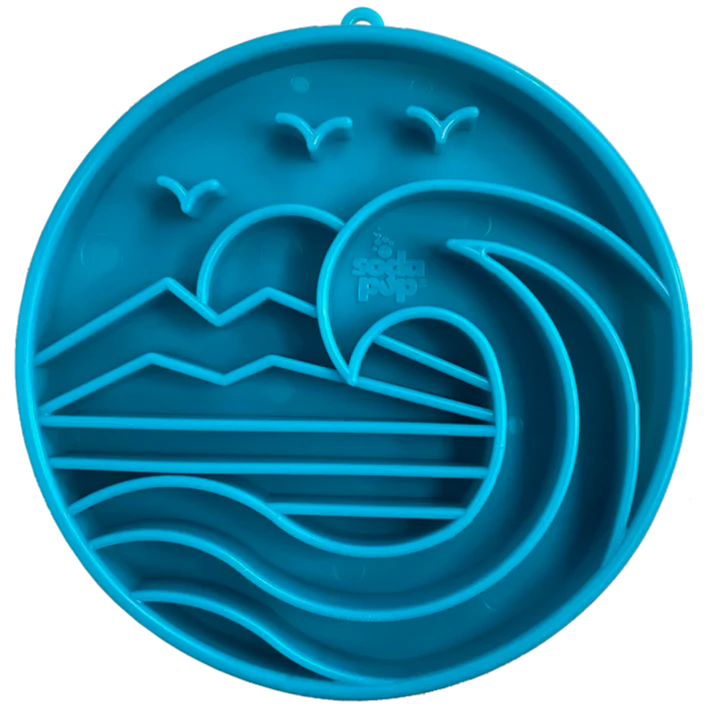 Sodapup Baja Shallow eBowl Slow Feeder For Dogs- Sea Foam