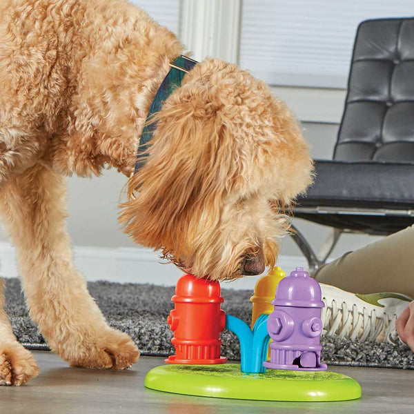 Brightkins Spinning Hydrants Dog Treat And Meal Interactive Feeder Toy