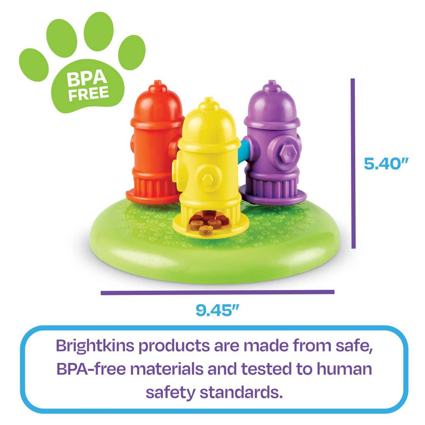 Brightkins Spinning Hydrants Dog Treat And Meal Interactive Feeder Toy