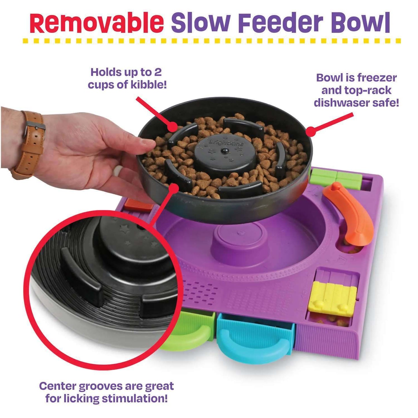 Brightkins Dj Doggo Interactive Dog Puzzle Feeder