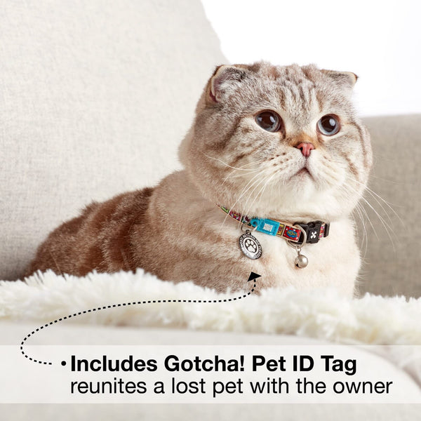 Max and Molly Smart ID Cat Collar Magic Zebra