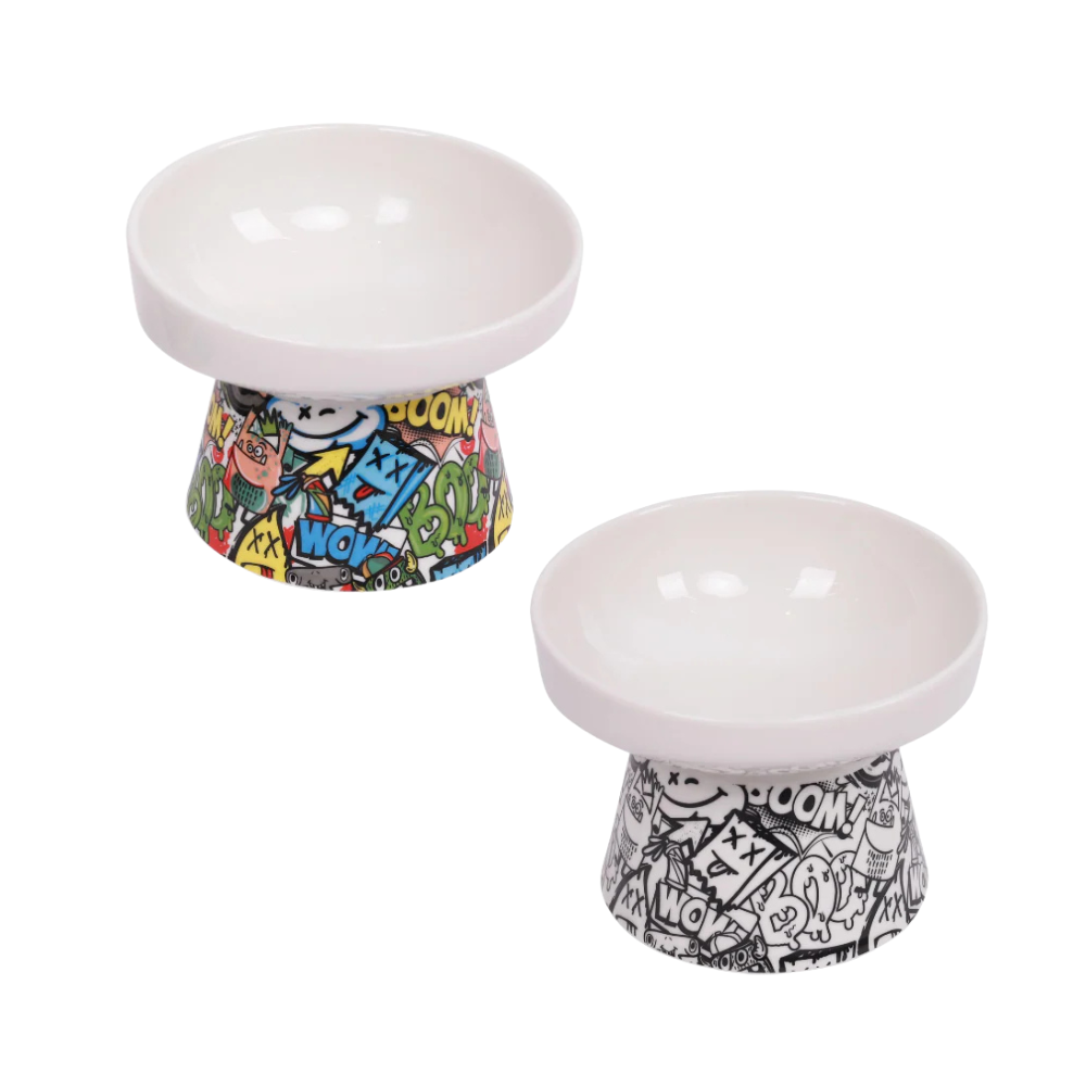 M-Pets Urban Style Tilt'd Raised Ceramic Bowl