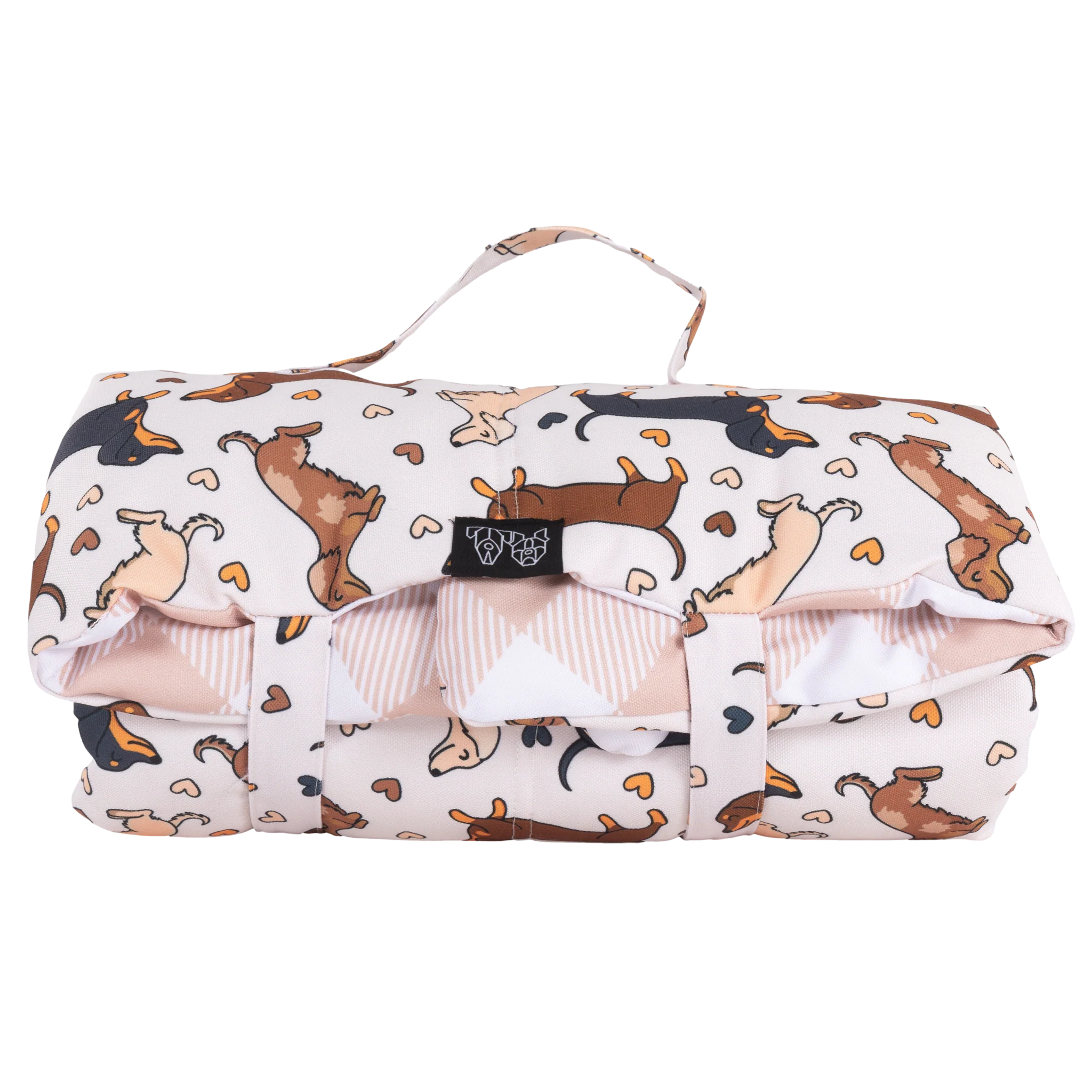 Big And Little Dogs-ON-THE-GO PET MAT: Dashie Lovers/Latte Gingham