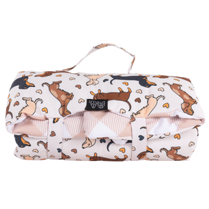 Big And Little Dogs-ON-THE-GO PET MAT: Dashie Lovers/Latte Gingham