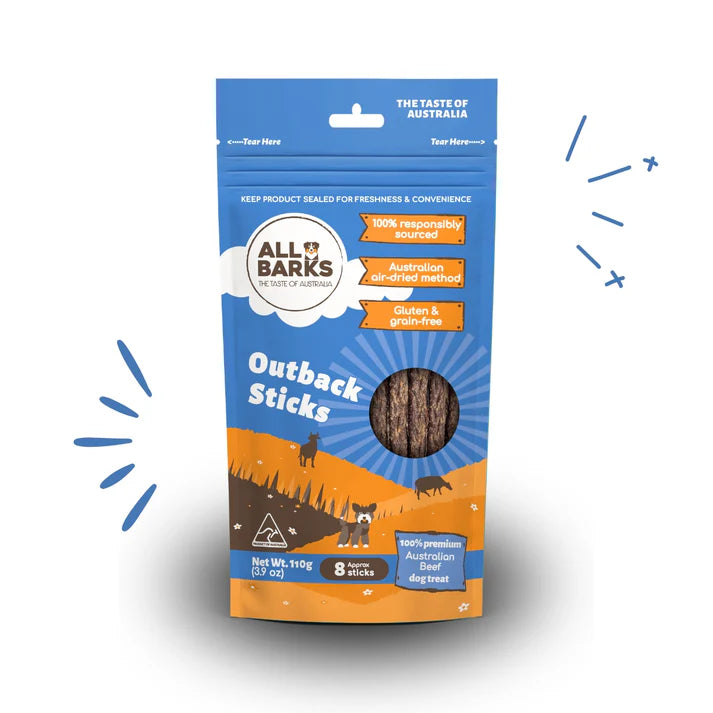 NEW All Barks Outback Sticks 110g
