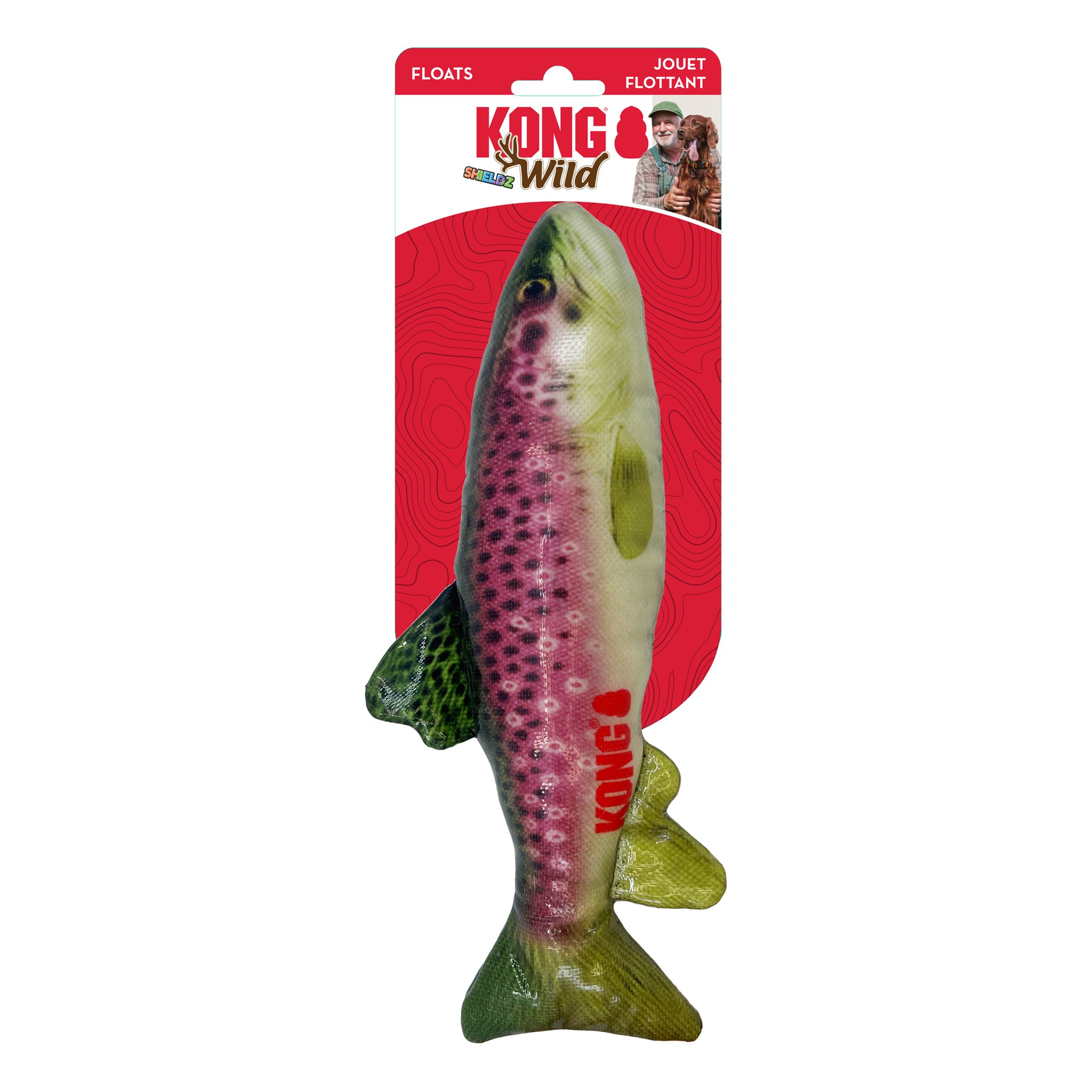 KONG Wild Shieldz Trout Dog Toy Medium