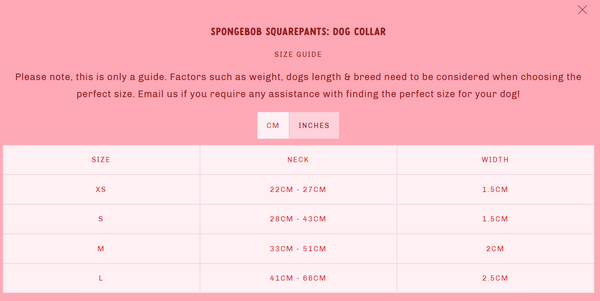 Pablo & Co- SpongeBob SquarePants: Dog Collar