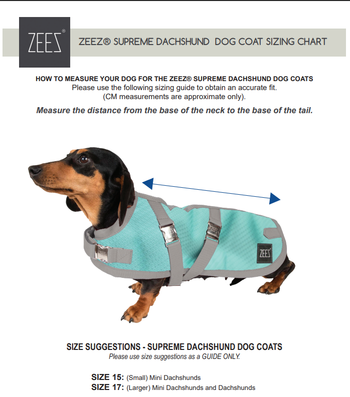 Zeez- Supreme Dachshund Dog Coat- Navy/Stone and Red