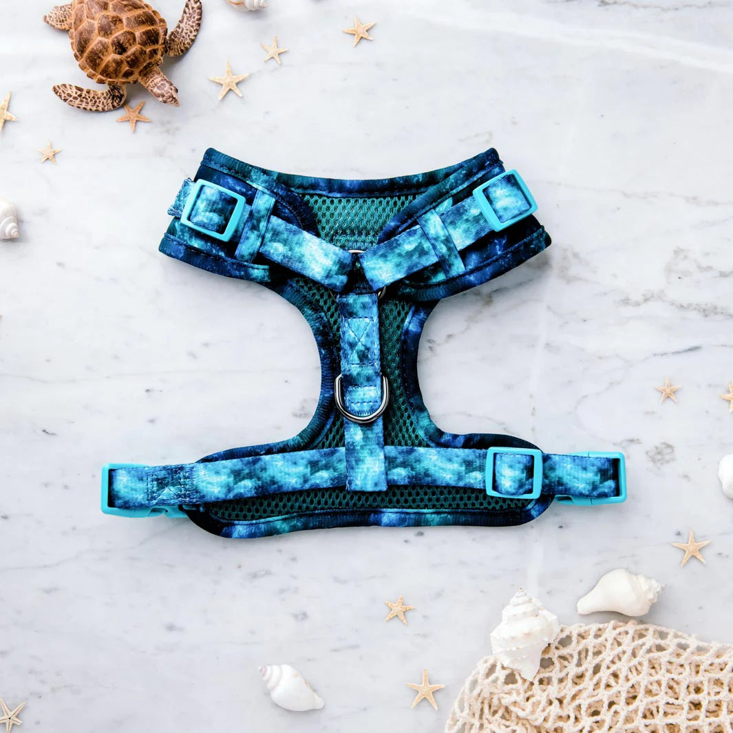 Pawfect Pals- Shell Yeah Ocean Waves- No Pull Adjustable Harness
