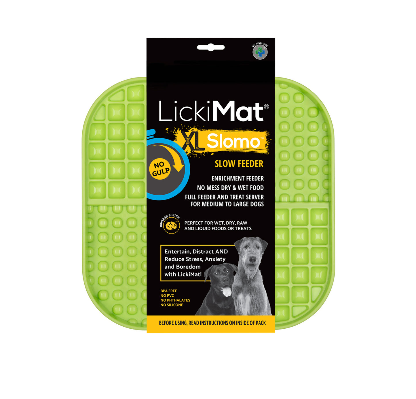 LickiMat SloMo™ Wet & Dry Double Slow Food Dog Bowl - Xlarge