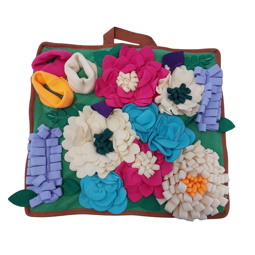 Snuffle Mat- Dog Enrichment Mat- Flower Power Design