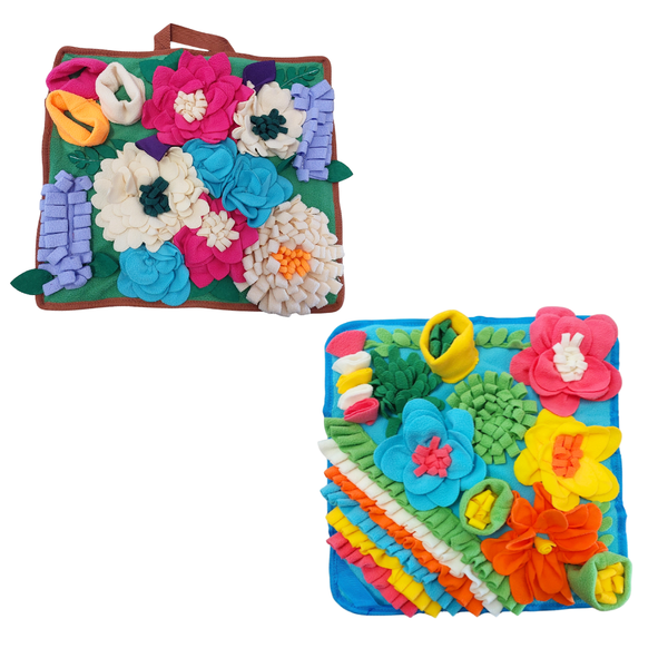 Snuffle Mat- Dog Enrichment Mat- Flower Power Design