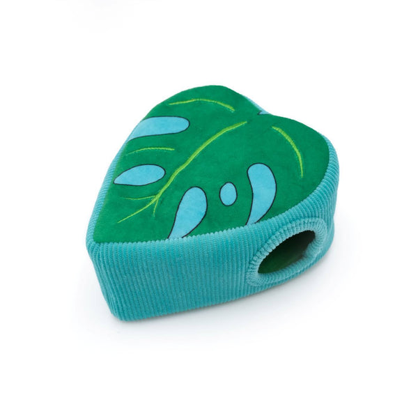 Zippy Paws Burrow Interactive Dog Toy- Flamingoes in a Monstera Leaf