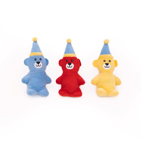 Zippy Paws Miniz Birthday Bears 3 Pack