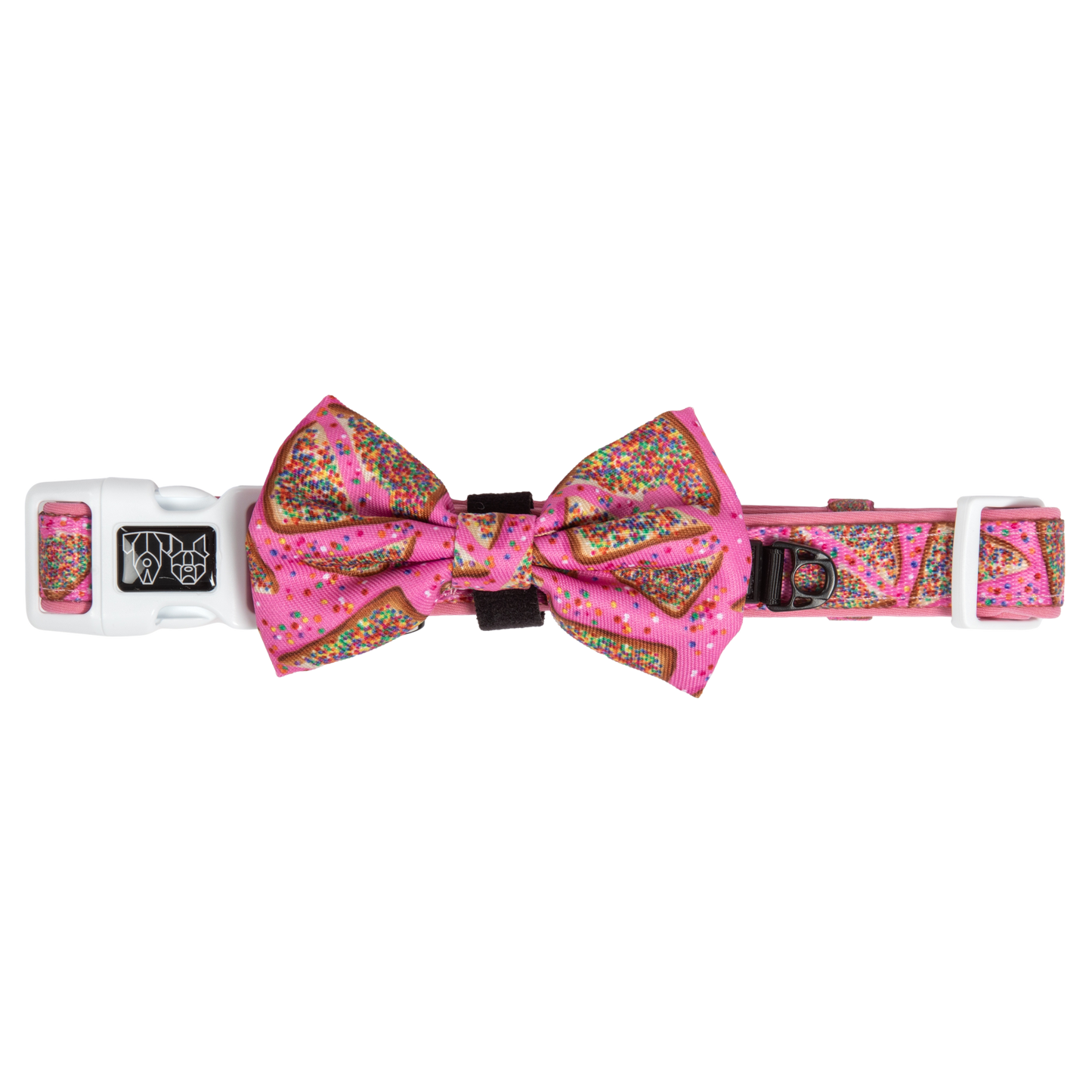 Big And Little Dogs-DOG COLLAR & BOW TIE: Pink Fairy Bread