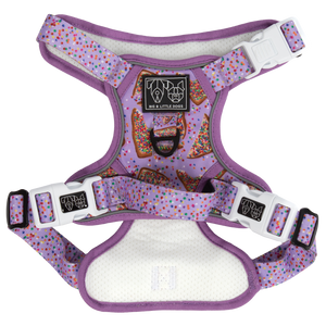 Big And Little Dogs-THE ALL-ROUNDER DOG HARNESS: Purple Fairy Bread