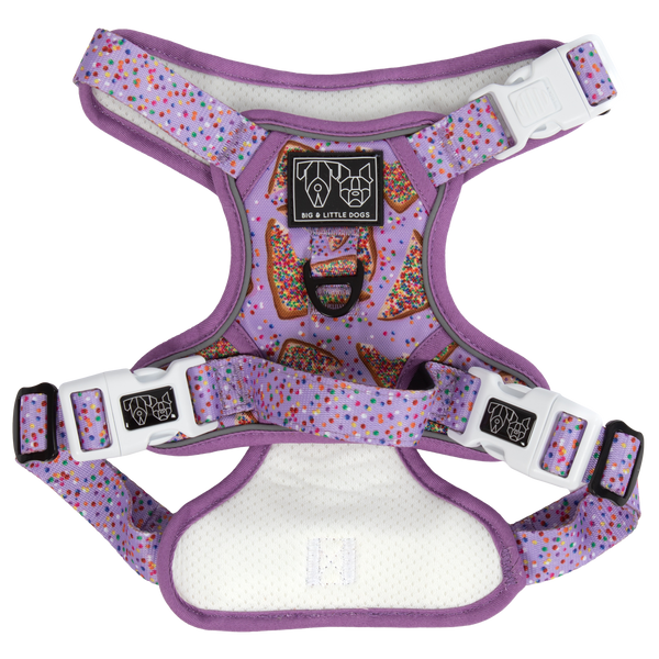 Big And Little Dogs-THE ALL-ROUNDER DOG HARNESS: Purple Fairy Bread