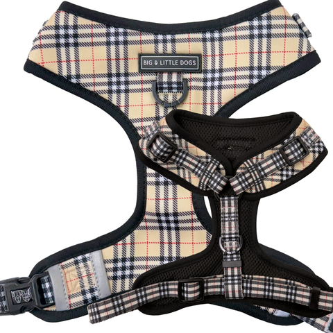 Big And Little Dogs-ADJUSTABLE DOG HARNESS: Nova Plaid