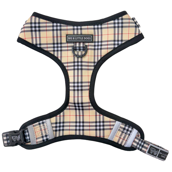 Big And Little Dogs-ADJUSTABLE DOG HARNESS: Nova Plaid