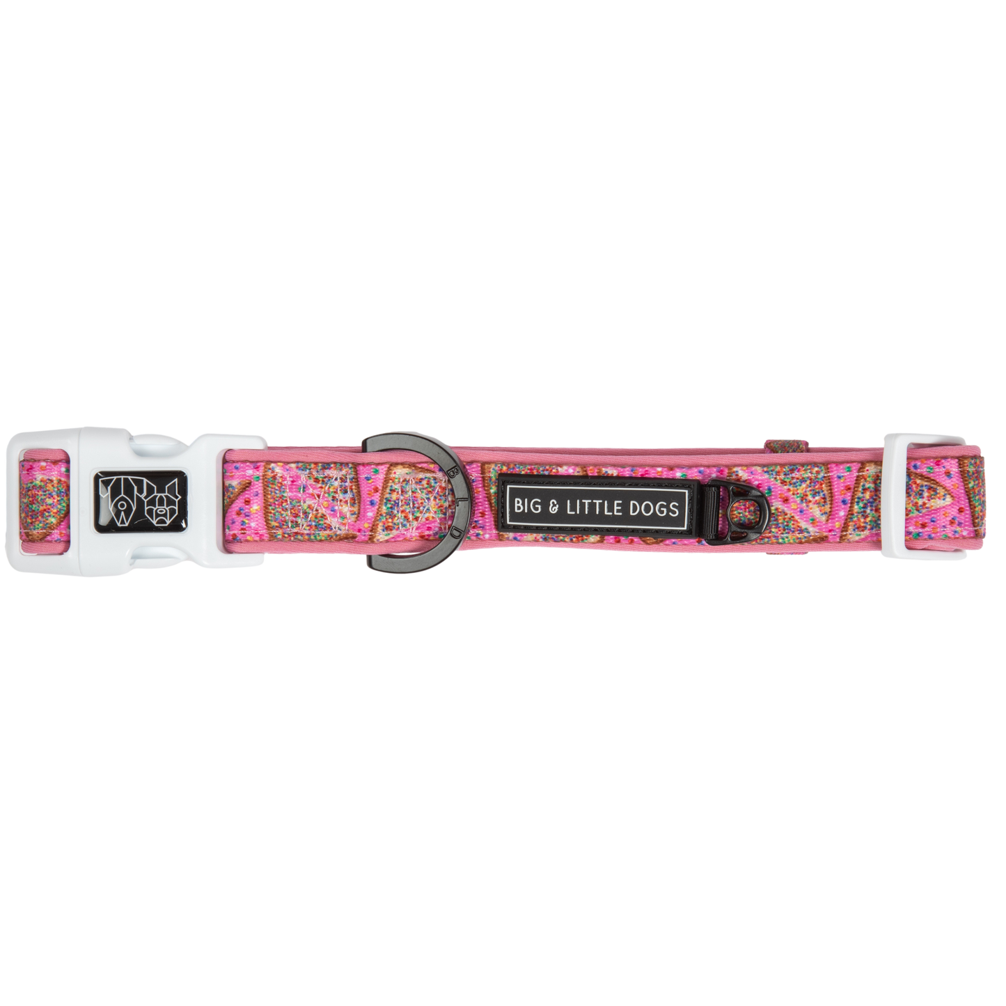 Big And Little Dogs-DOG COLLAR & BOW TIE: Pink Fairy Bread