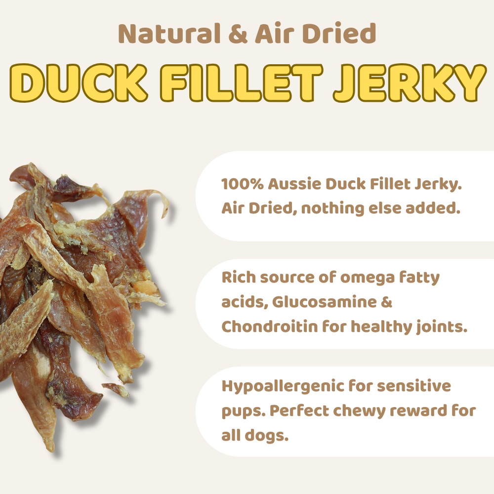 Duck Fillet Jerky- All Natural Dog Treats 100g