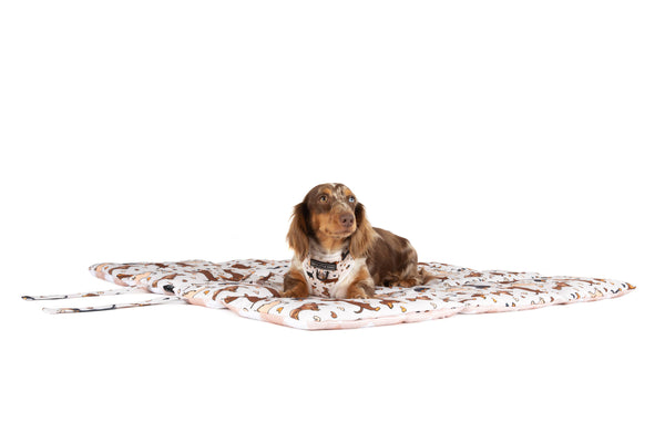 Big And Little Dogs-ON-THE-GO PET MAT: Dashie Lovers/Latte Gingham