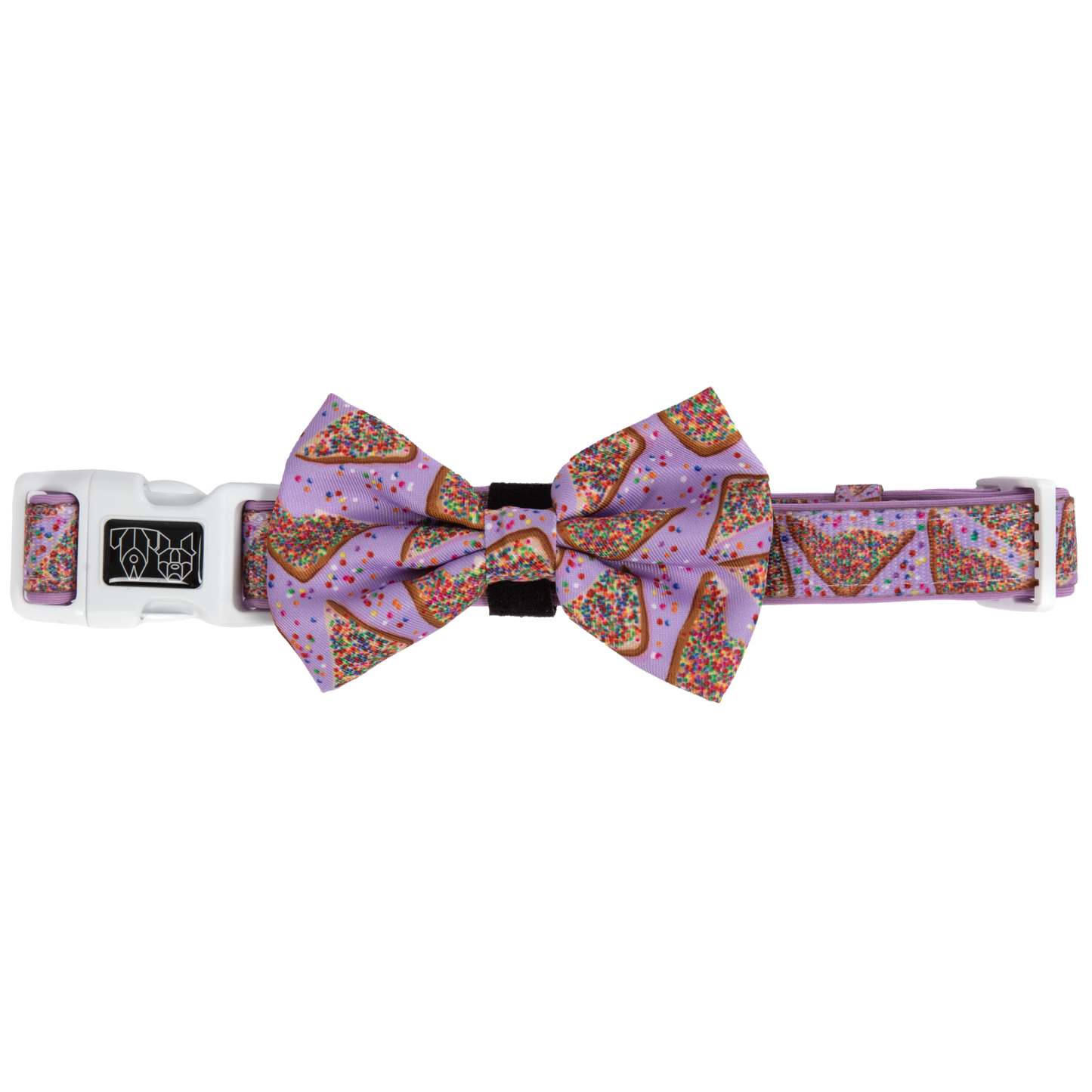Big and Little Dogs-DOG COLLAR & BOW TIE: Purple Fairy Bread